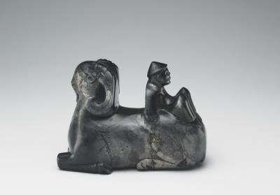 图片[3]-Jade stand in the shape of a ram with rider, Yuan to Ming dynasty, 1271-1644-China Archive